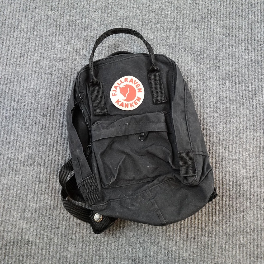 Fjallraven Kanken Mini Backpack Black 23561 Soft Case Womens Daypack Travel Bag